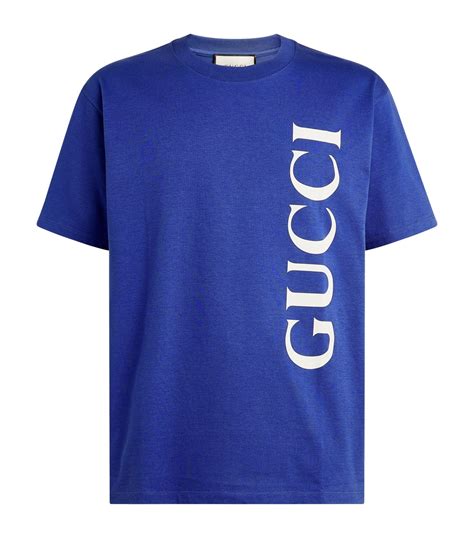 gucci t shirt mens blue|gucci t shirt price men.